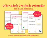 Major Life Event Gratitude Worksheets | Printable Activity