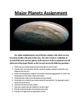 essay on other planets