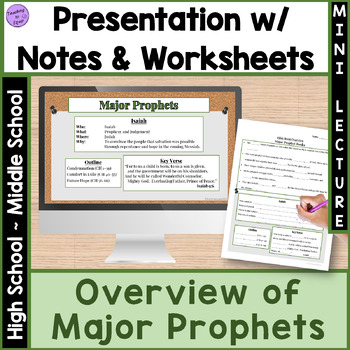 Preview of Major Prophets Bible Books Overview - Presentation w/worksheets