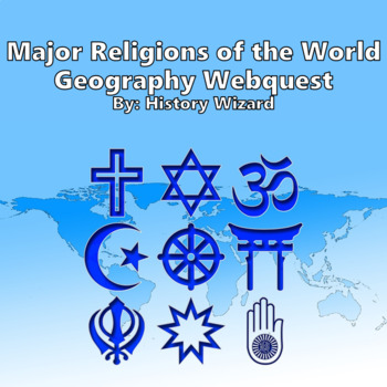 Preview of Major Religions of the World Geography Webquest