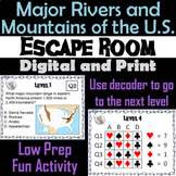 Major Rivers and Mountains of the United States: Escape Ro