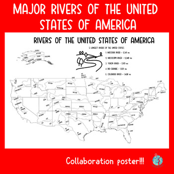 Major Rivers In The United States Of America Map Collaboration Poster   Original 9653217 1 