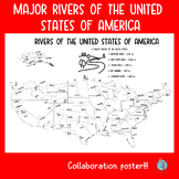 Major Rivers in The United States of America Map : collabo