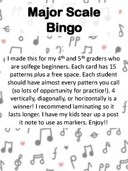 Preview of Major Scale (Low Do - High Do) Bingo!