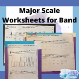Major Scale Worksheets for Band
