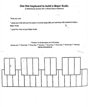 Preview of Major Scale worksheet
