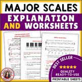 Major Scales Music Worksheets
