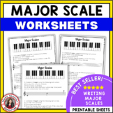 Major Scales Theory Worksheets