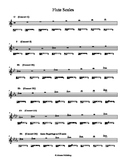 Major Scales with Fingerings for Concert Band Instruments