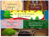 Major US Holiday Digital Breakouts/Escape 6 Pack! Great fo