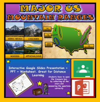 Major US Mountain Ranges: Google Slides, Distance Learning + PPT