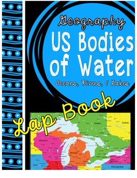 Preview of Major United States Bodies of Water Lap Book