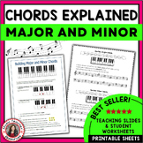 Major and Minor Chords Explanation and Worksheets