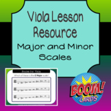 Major and Minor Scales for Advancing Violists Boom Cards (