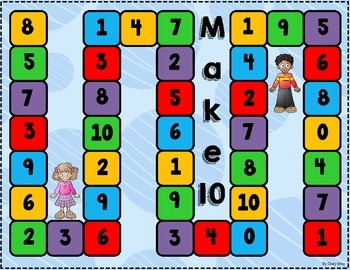 Make 10 Gameboards ~ Addition Combinations for 10 by Primarily First