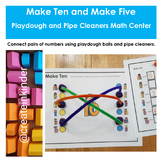Make 10 and Make 5 Playdough and Pipe Cleaners Composing Numbers