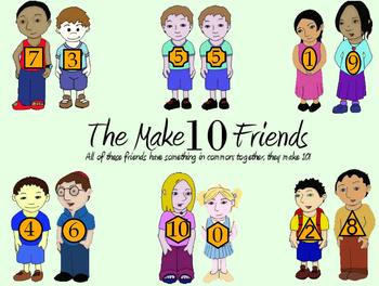 Preview of Make 10 friends: fun way of learning number pairs