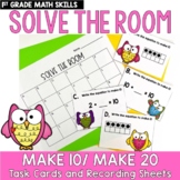 Make 10 or 20 Task Cards First Grade Solve the Room Math Center