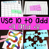 Make 10 to Add Addition Strategies +9, +8 Math Games & Act