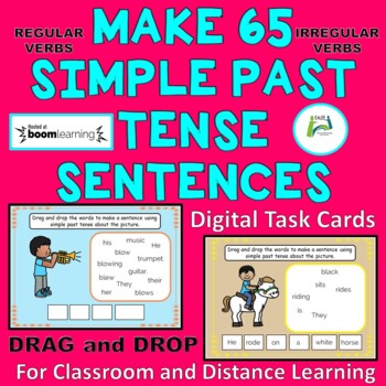 Preview of Make 65  Simple Past Tense Sentences for ESL EAL  ELL & Native English Speakers