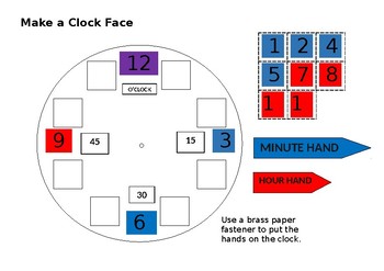 Preview of Make A Clock Face US Version