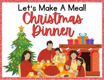Preview of Make A Meal - Christmas Day Dinner Menu Coloring Activity