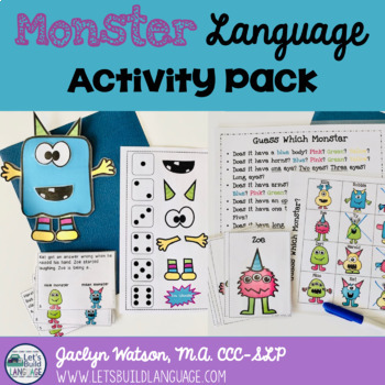 Monster Language Activity Pack | Expressive/Receptive Language | Social ...