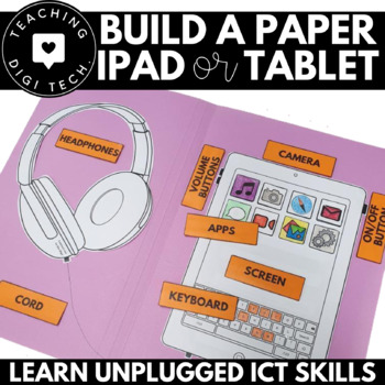 Preview of Make A Paper iPad | Build a Paper Tablet | UNPLUGGED TECH Activity | ACTDIK001