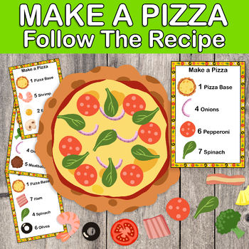 Preview of Make A Pizza | Follow The Recipe | Sequencing Center | Morning work