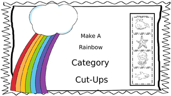 Preview of Make A Rainbow Category Cut Ups; Category Separation; Language Therapy