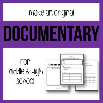Preview of Make An Original Documentary - Project-Based Learning
