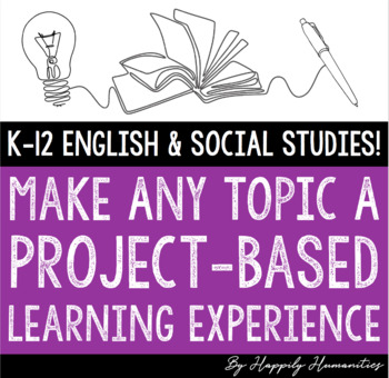 Preview of Make Any English or Social Studies Topic a Project Based Learning Experience!