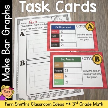 Preview of Make Bar Graphs Task Cards