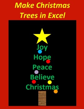 Preview of Make Christmas Trees in Microsoft Excel for 1st-3rd Grade Digital