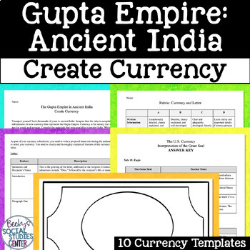 Preview of Gupta Empire Ancient India Create Currency Project