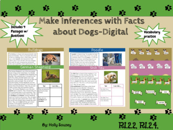 Preview of Make Inferences with Facts About Dogs-Digital