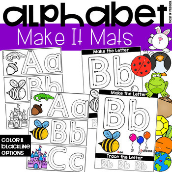 Preview of Make It Alphabet Letter Mats - Fine Motor Fun!