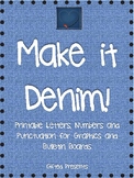 Make It Denim!  Bulletin Board Letters and Numbers