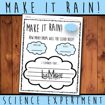Preview of Make It Rain! Science Experiment Printable