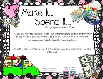 Preview of Make It... Spend It... A Budgeting Scoot Game