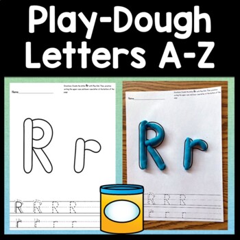 alphabet play dough mats with handwriting lines 26 pages a z tpt