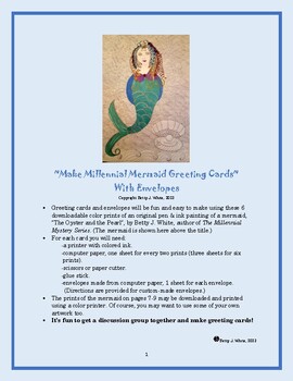 Preview of Make Millennial Mermaid "Thank-You" Cards and Envelopes
