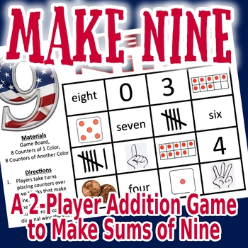 Make Nine - A 2-Player Addition Game to Make Sums of Nine