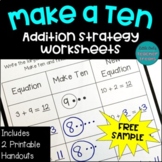 FREE Make a Ten Addition Strategy Worksheets | Make 10 to 