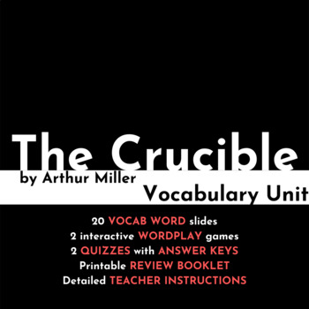 Preview of Make Vocab Fun w/ The Crucible Vocabulary Unit!