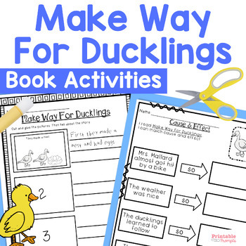Preview of Make Way For Ducklings Comprehension Activities