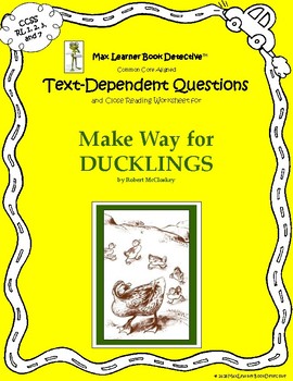 Preview of Make Way For Ducklings: Text-Dependent Questions