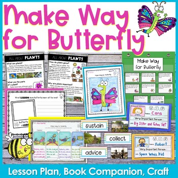 Preview of Make Way for Butterfly Lesson Plan, Book Companion, and Crafts