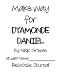 Make Way for Dyamonde Daniel Reading Response Journal & Ac
