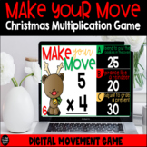 Christmas Multiplication Facts Make Your Move Digital Game